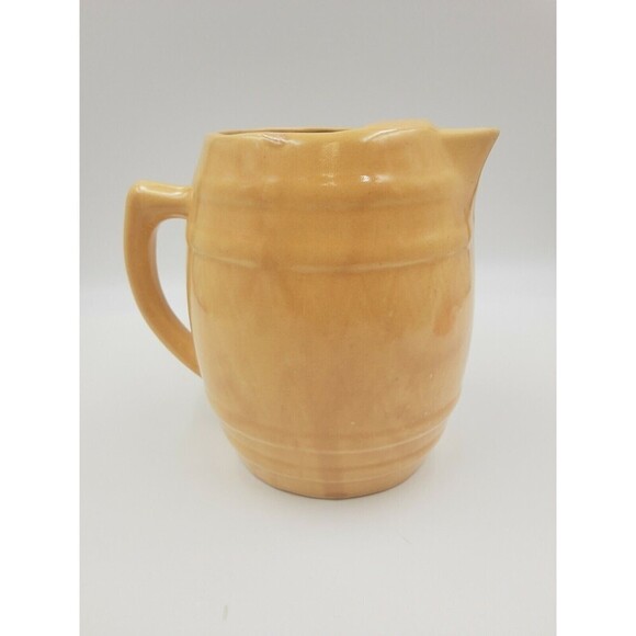 ANTIQUE UHL Ceramic Clay Pitcher Rustic Early Vintage American Pottery - Picture 1 of 10